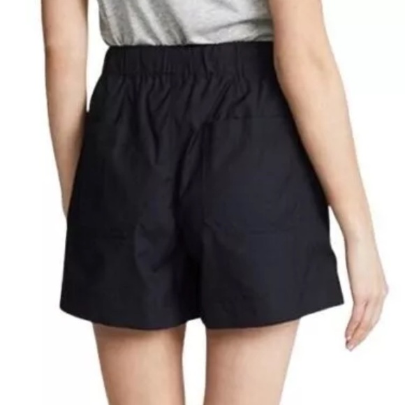 Vince Dark Blue High Waist Pull On Shorts - Picture 2 of 9